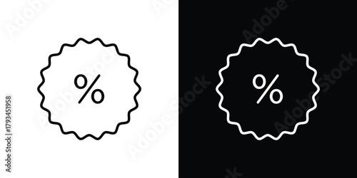 Percentage icon concept symbol design. logo template EPS