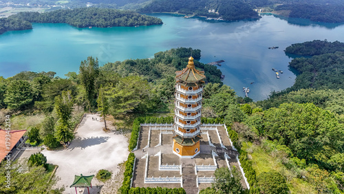 Cien PagodaAt Sun Moon Lake, Taiwan