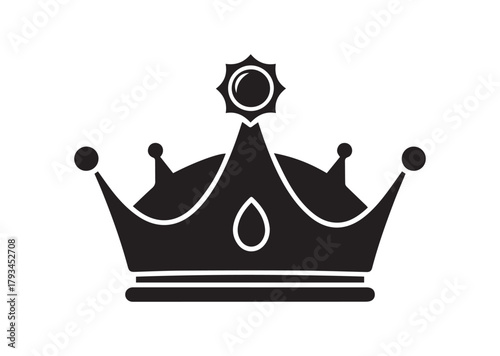 Queen crown icon, Queen crown silhouette vector