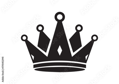 Queen crown icon, Queen crown silhouette vector