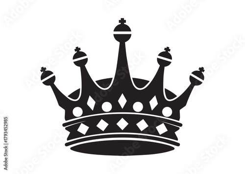 Queen crown icon, Queen crown silhouette vector