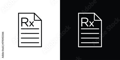 Prescription icon concept symbol design. logo template EPS