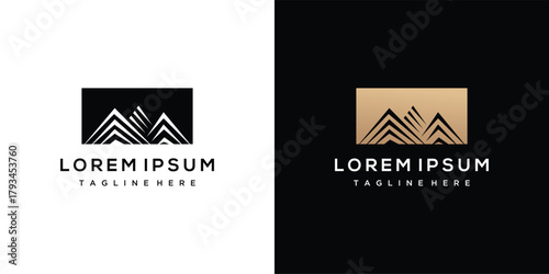mountain logo vector icon illustration.	