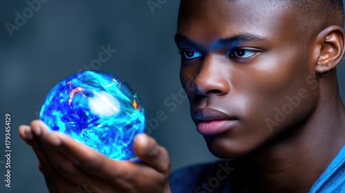Portrait of Man Connecting ...