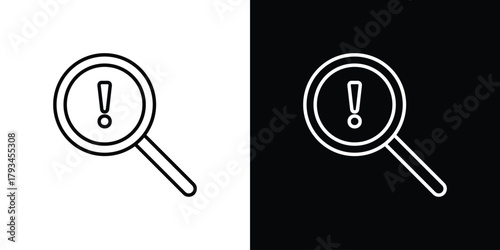 Risk analysis icon concept symbol design. logo template EPS