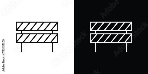 Roadblock icon concept symbol design. logo template EPS