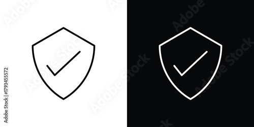 Safe icon concept symbol design. logo template EPS