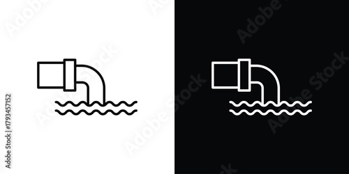 Sewage icon concept symbol design. logo template EPS