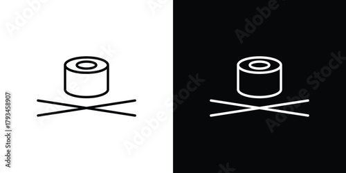Sushi icon concept symbol design. logo template EPS