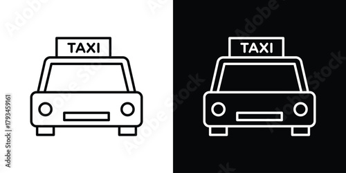 Taxi icon concept symbol design. logo template EPS