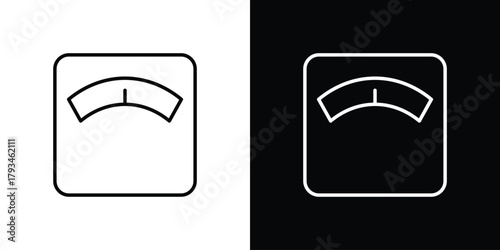 Weight scale icon concept symbol design. logo template EPS