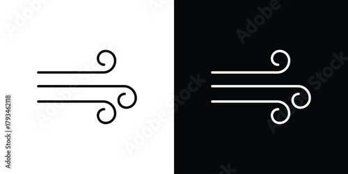 Windy icon concept symbol design. logo template EPS