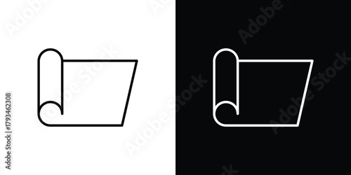 Yoga mat icon concept symbol design. logo template EPS