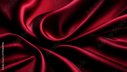 赤い布のドレープ　AI生成素材