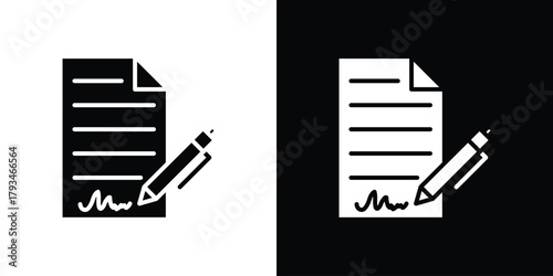 Agreement icon solid style collection. flat style symbols