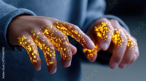 Hands Interacting with Glow...