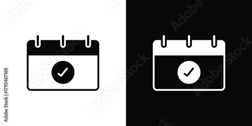 Appointment icon solid style collection. flat style symbols