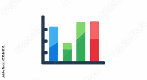 Colorful Bar Chart Illustrating Data Trends and Analysis.