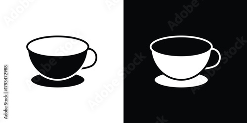 Coffee icon solid style collection. flat style symbols