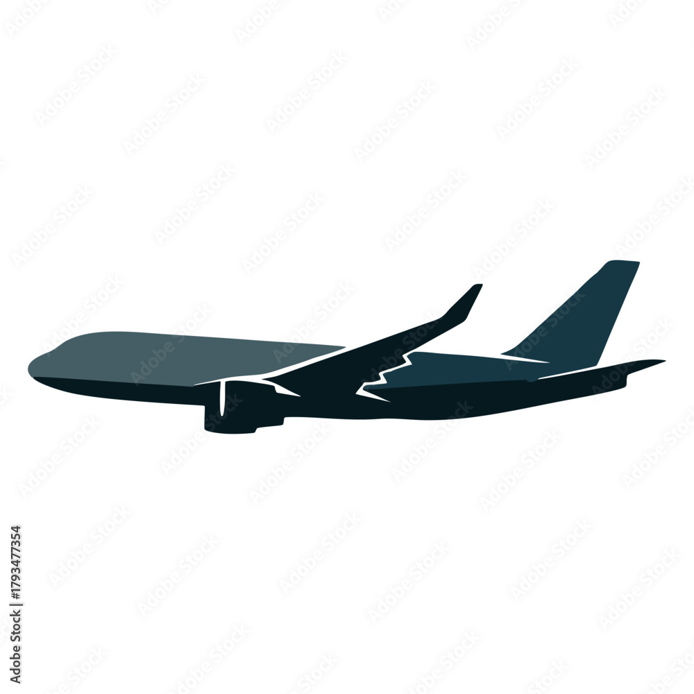 Obraz premium vector airplane isolated on white background