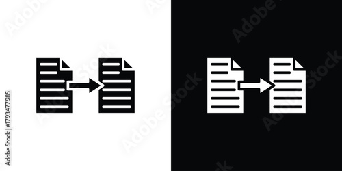 File transfer icon solid style collection. flat style symbols