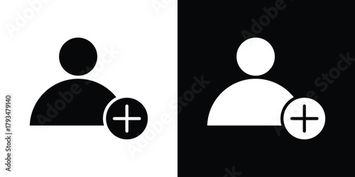 Follower icon solid style collection. flat style symbols