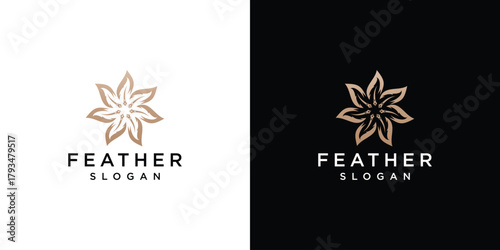 Feather signature pen logo. Feather signature logo design inspiration