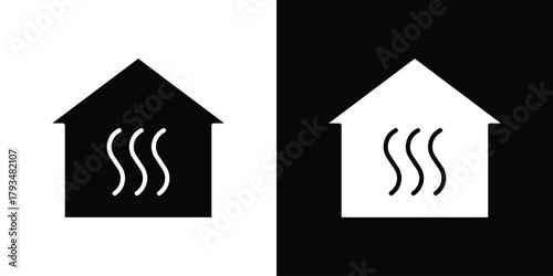 Insulation icon solid style collection. flat style symbols