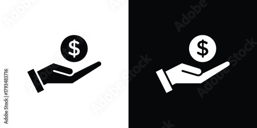 loan icon solid style collection. flat style symbols