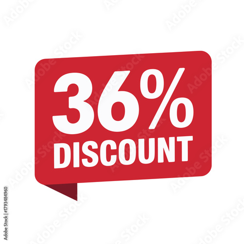 A red banner displays "36% DISCOUNT" in large white text.