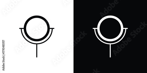 Mirror icon solid style collection. flat style symbols