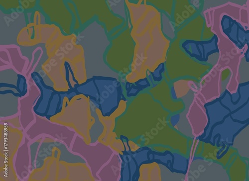 Abstract image for printing. Picture for modern interiors. The picture is painted by hand on a tablet.