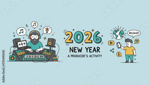 2026 New Year Producer creating and promoting music digitally worldwide