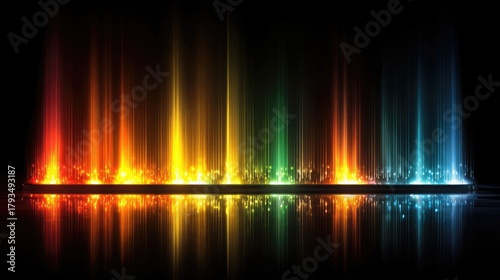 Vibrant Spectrum of Light - A Colorful Display of Energy.
