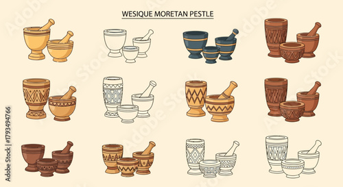 Mortar and Pestle Collection - Vintage Apothecary Tools.