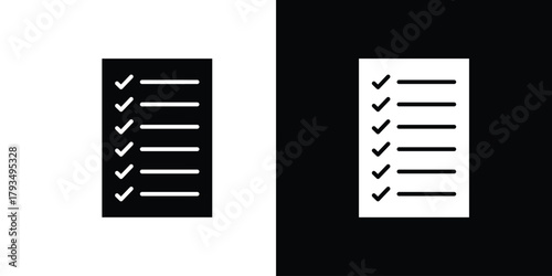 Task list icon solid style collection. flat style symbols