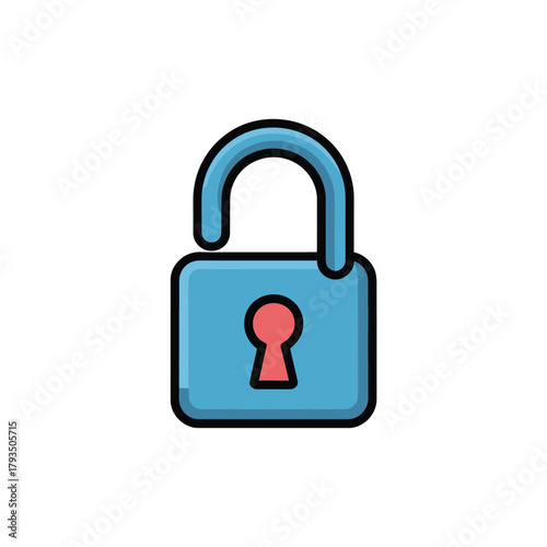 An open padlock icon symbolizing security and access
