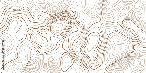 Golden line art background vector. Mountain topographic terrain map background with gold lines texture.Geographic mountain relief diagram line wave carve pattern.