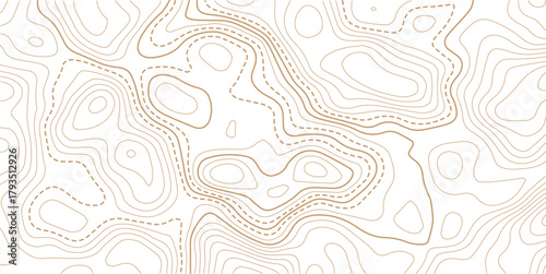Topographic map background. Geographic line map with elevation assignments.Topographic map ,abstract height lines on white background ,vector.