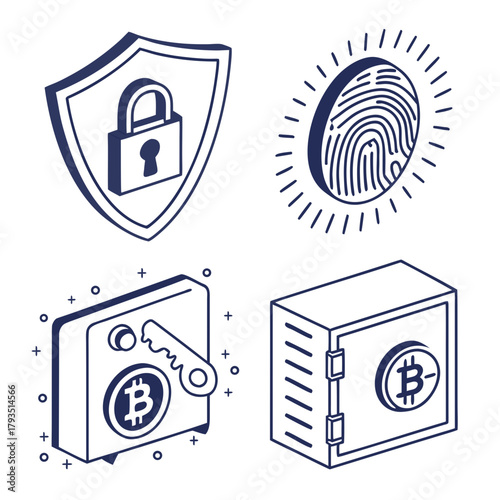 Cryptocurrency Security Icons