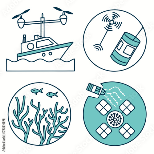 Marine Research Icons