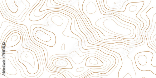 Golden line art background vector. Mountain topographic terrain map background with gold lines texture.Geographic mountain relief diagram line wave carve pattern.