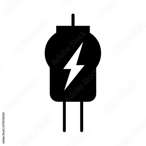 Film Reel Silhouette Icon for Movie and Cinema Production Vector