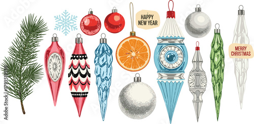 Festive Holiday Ornaments and Decorations A Vintage Collection for Christmas and New Year Celebrations