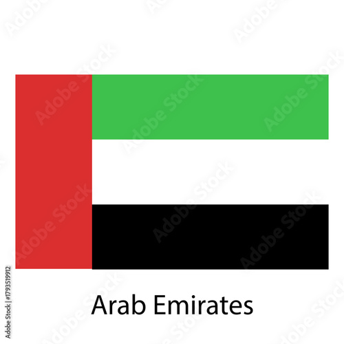 Arab Emirates flag vector