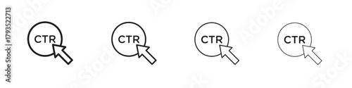 CTR icon logotype graphic design web element isolated on white