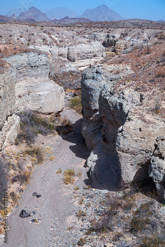 Dry Gulch Through an Eroded Tufa Canyon