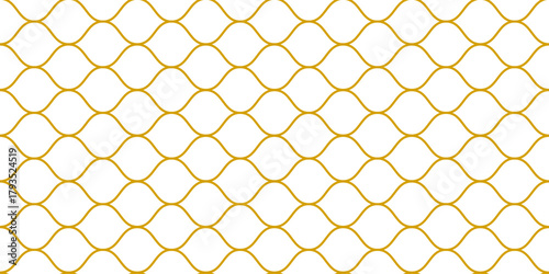 Golden Waves, Grid Seamless Geometric Pattern in oriental traditional style. Linear Modern Minimalist repeating Background. Endless surface texture for wallpaper, wrapping paper, textile, fabric