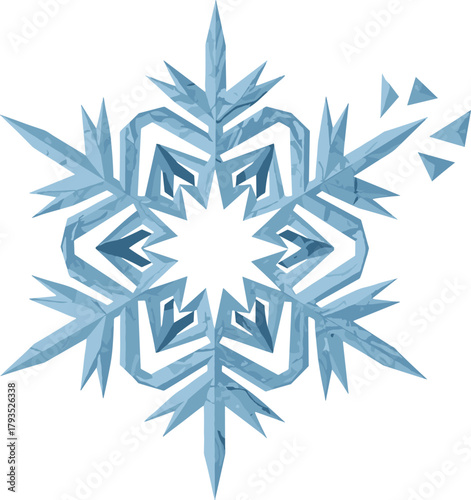 Intricate Snowflake Illustration A Detailed Look at Winter's Delicate Beauty and Crystal Structure
