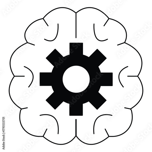 Neural Network Deep Learning AI Vector Icon